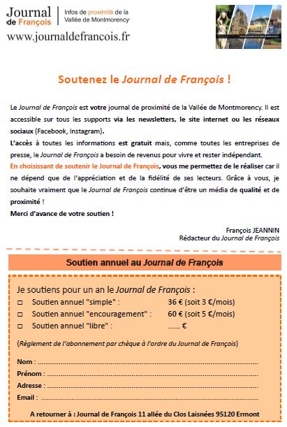 Formulaire soutien Journal de François
