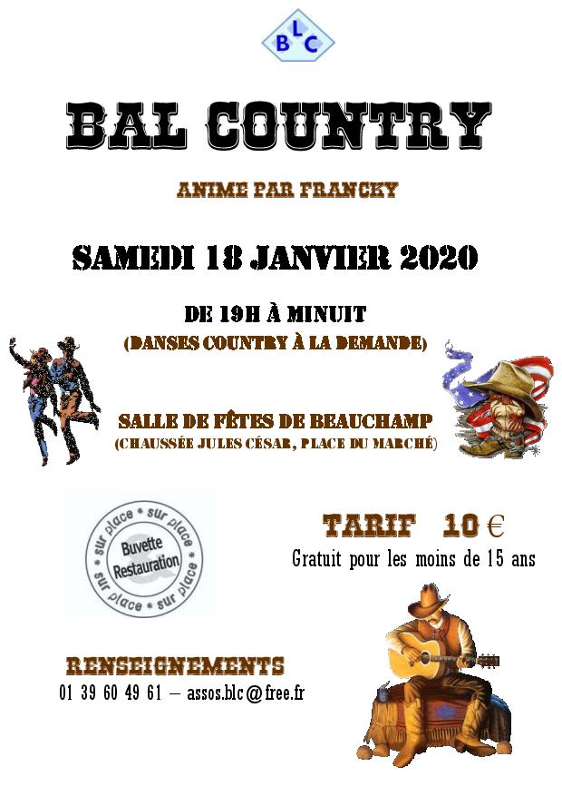 Bal Country à Beauchamp le 18 janvier 2020