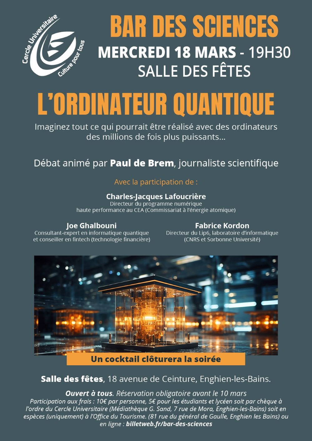 Bar des sciences - Enghien - 18 mars 2026