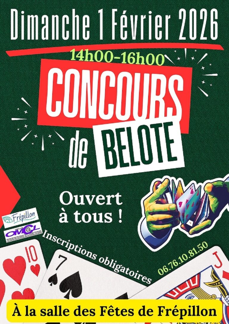 Belote &agrave; Fr&eacute;pillon - 1er f&eacute;vrier 2026