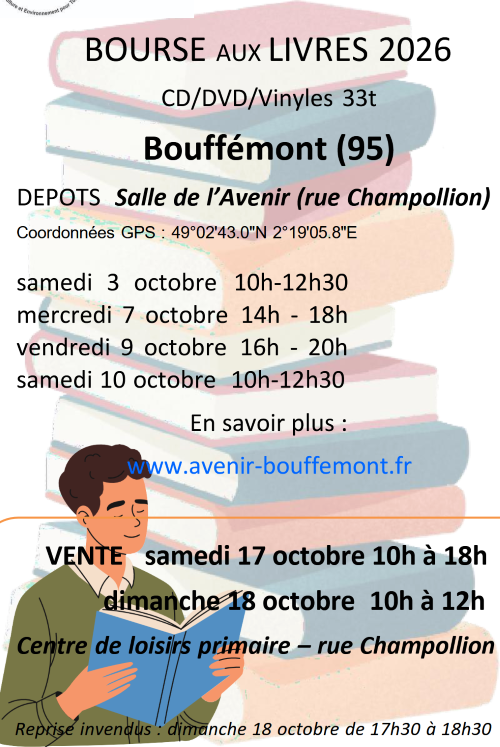Bourse aux livres Bouff&eacute;ment - octobre 2026