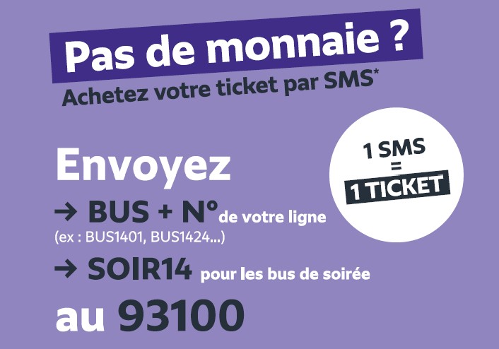 Ticket SMS - Bus Val Parisis