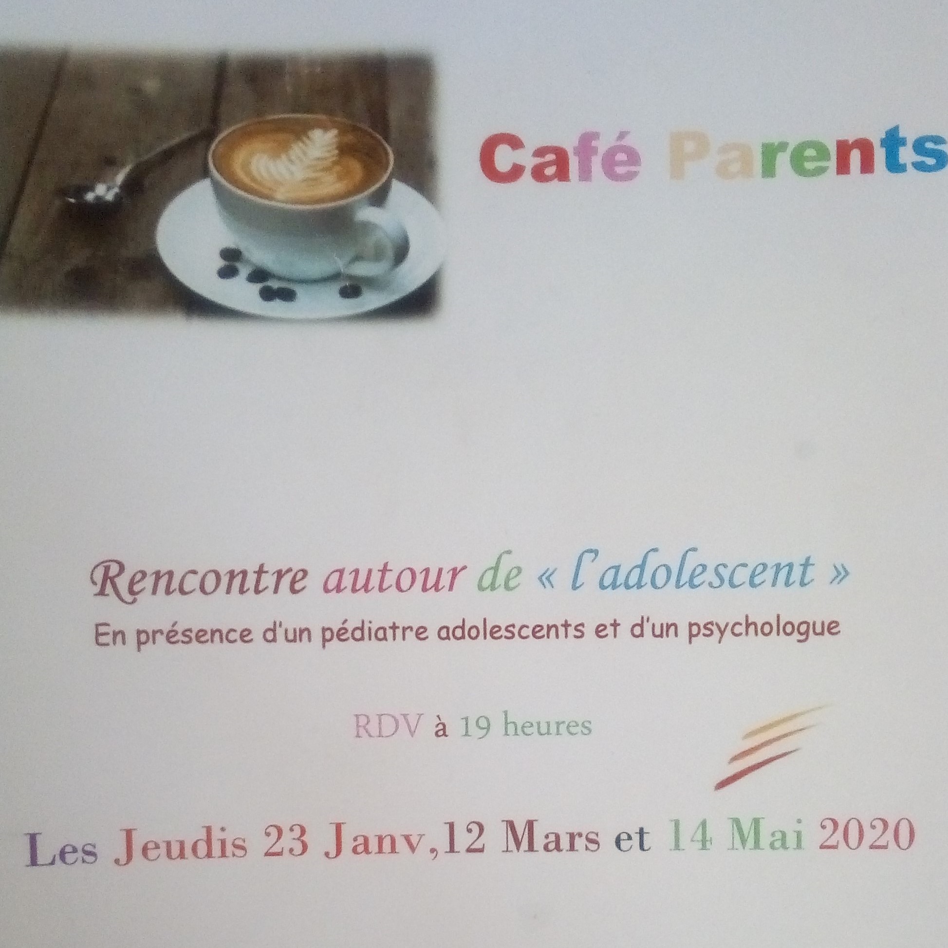 Café parents le 12 mars 2020
