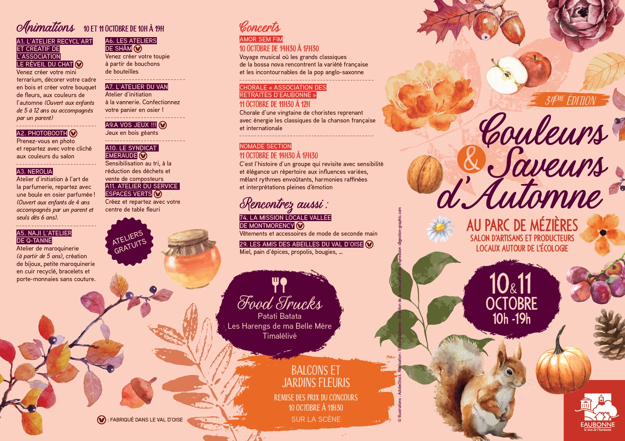 Couleurs et saveurs d'automne 2026 - programme
