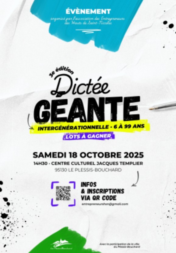 Dictée géante Le Plessis-Bouchard 18 octobre 2025