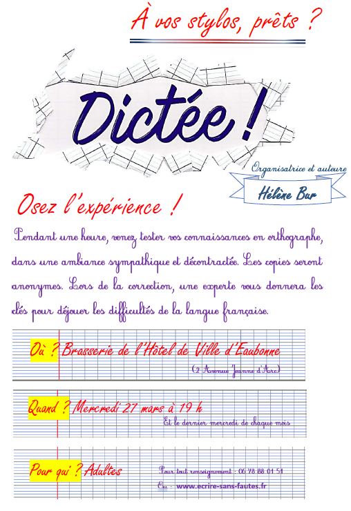 Dictee d'Hélèn Bur - 27 mars 2019
