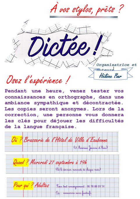 Dictée du 27 septembre 2017