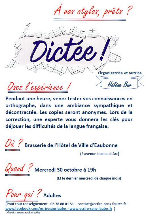 Dictée du 30 octobre 2019