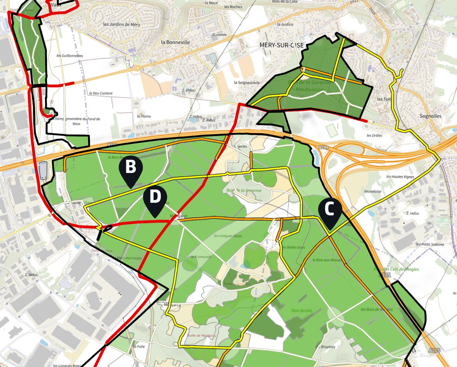Carte future for&ecirc;t de Maubuisson - extrait newsletter n&deg;5 For&ecirc;t de Maubuisson