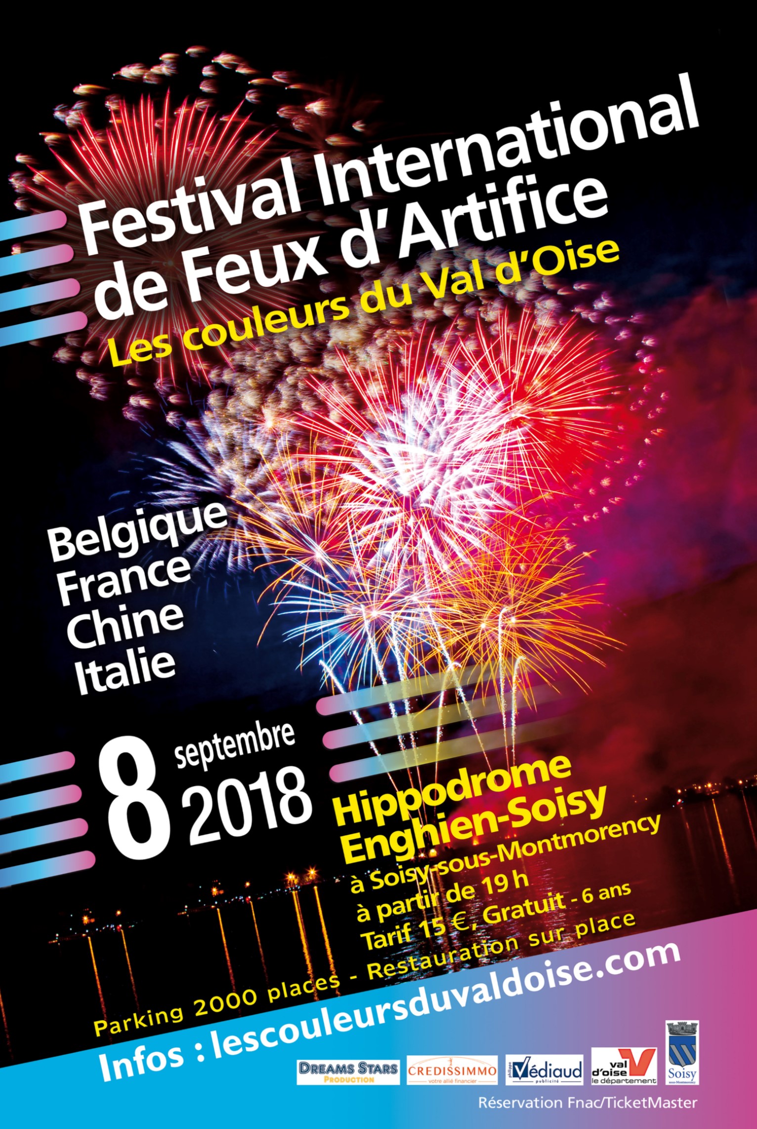 Festival de feux d'artifice à Enghien le 8 septembre 2018