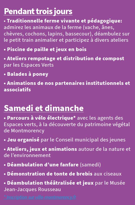 Programme des Naturelles Montmorency - 2024