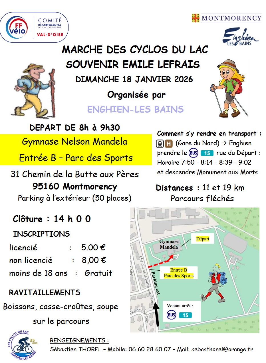 Randonn&eacute;e p&eacute;destre Cyclos du Lac - 2026