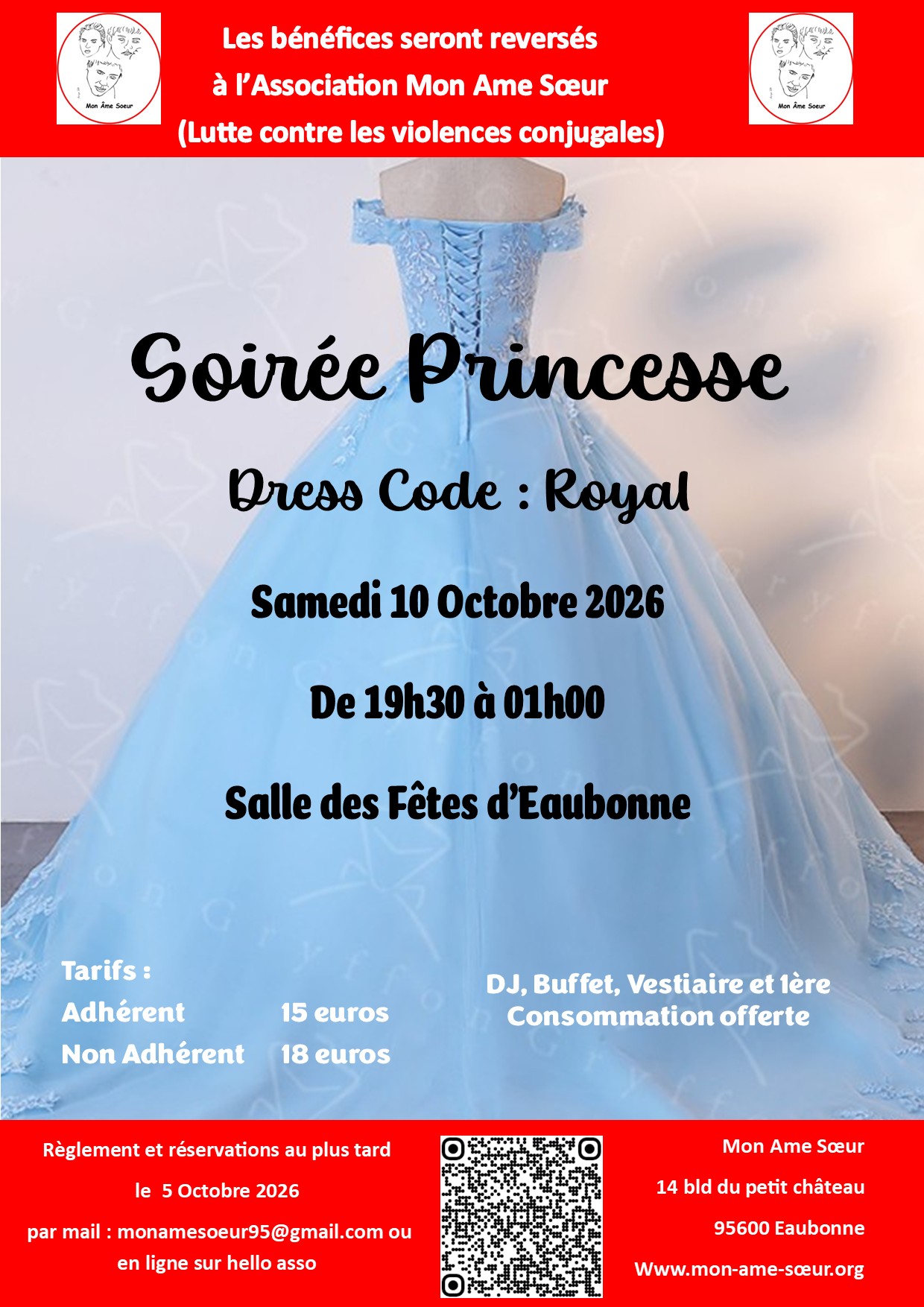 Association Mon Ame Soeur - soir&eacute;e 10 octobre 2026