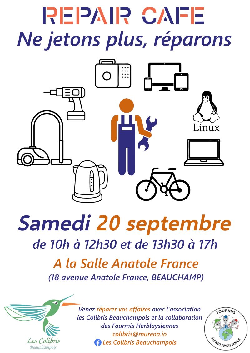 Repair café 20 septembre 2025