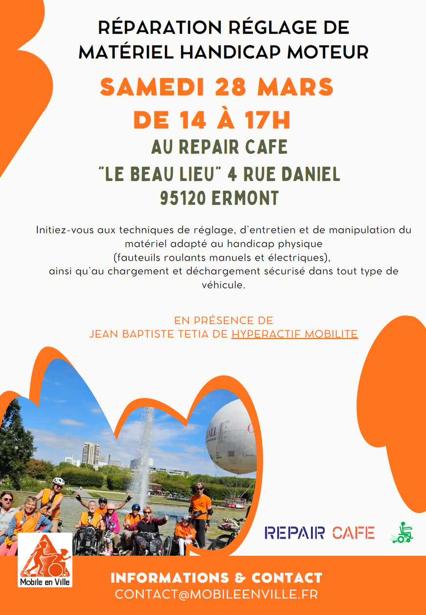 Repair caf&eacute; &agrave; Ermont 28 mars 2026