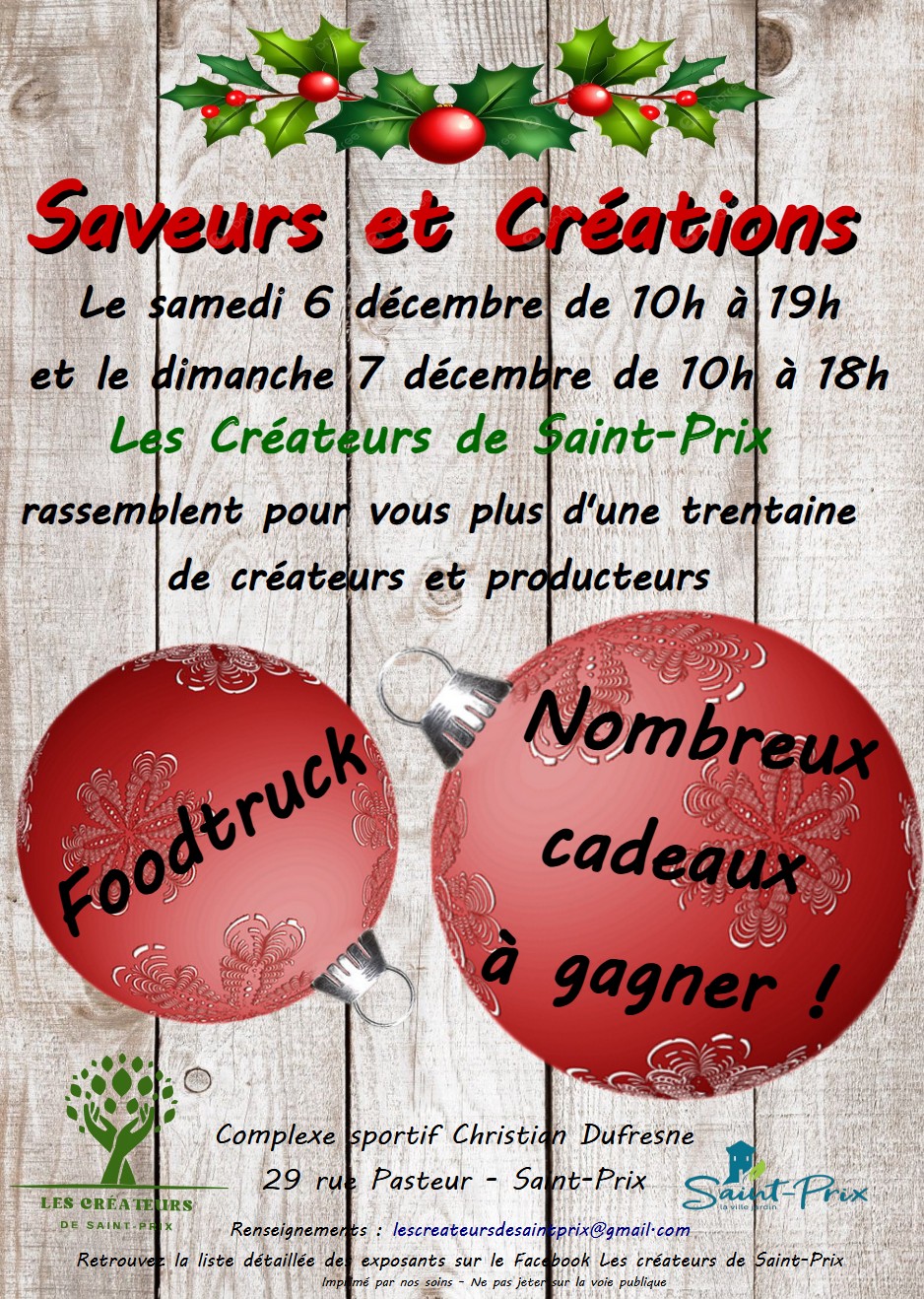 Saveurs et Créations - Saint-Prix - 6 et 7 décembre 2025
