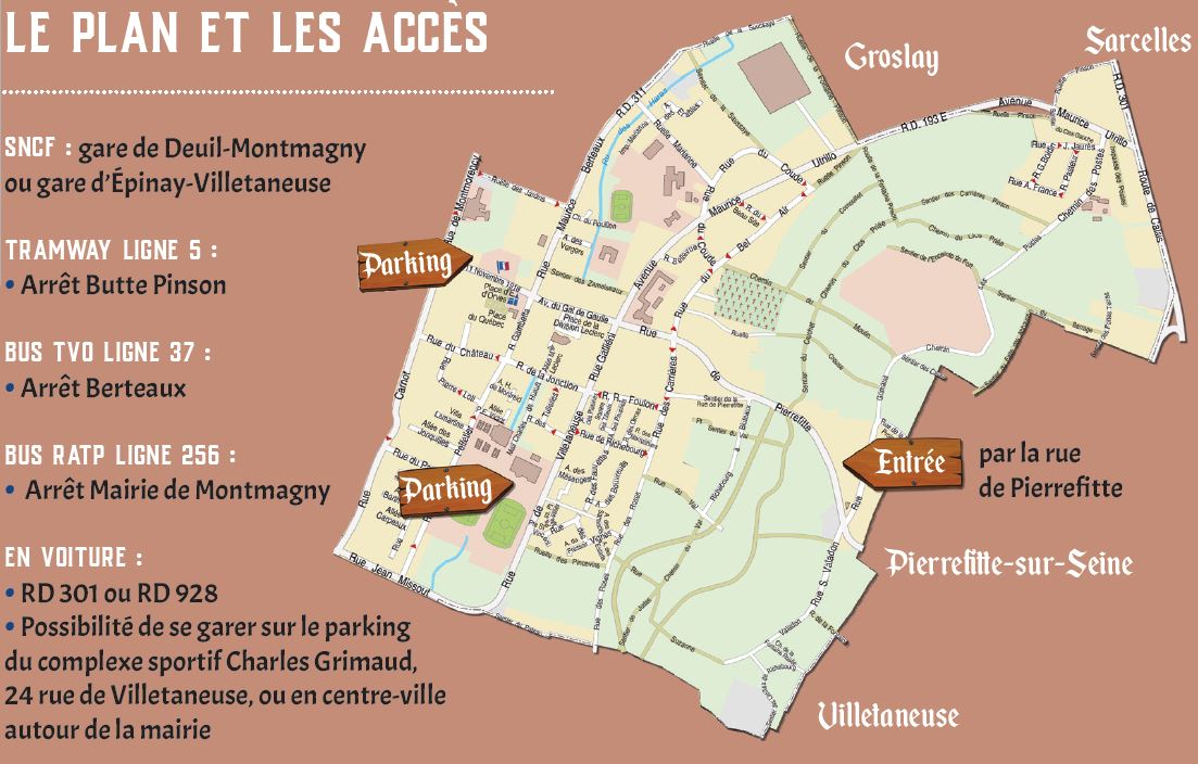 Plan accès Voyage médiéval Montmagny - 2024