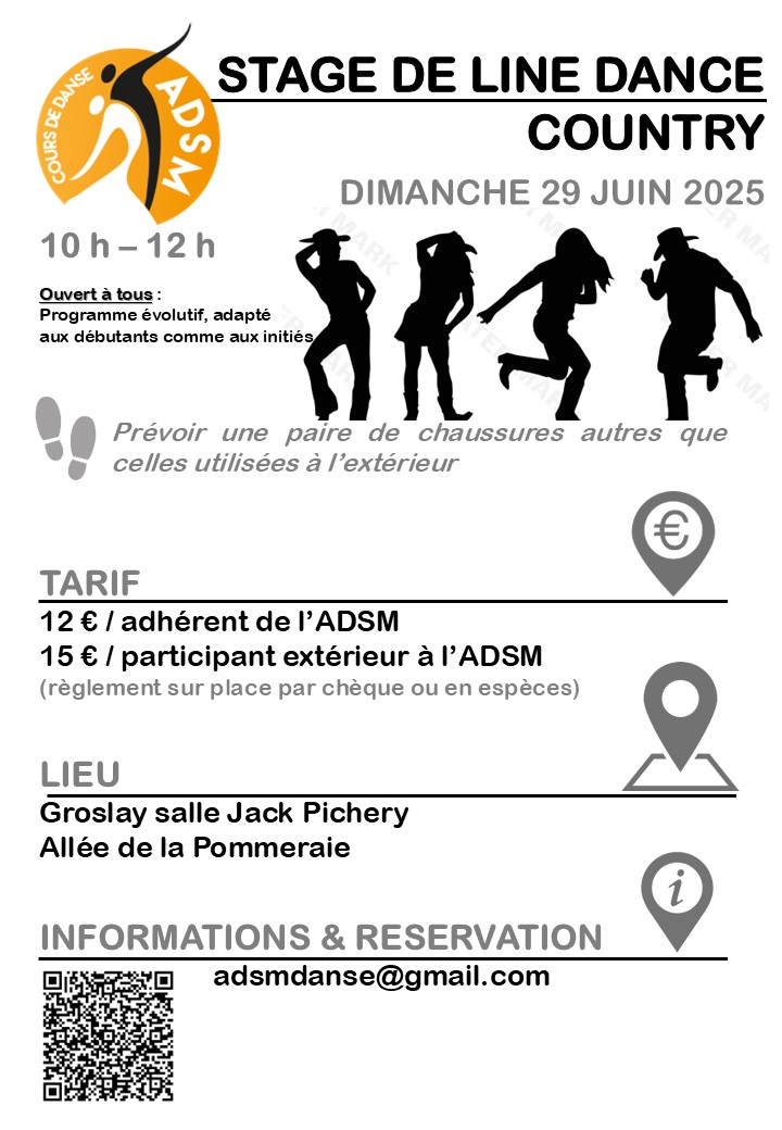 Stage line dance country 29 juin 2025