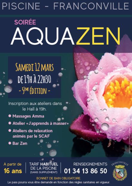 Soirée Aqua Zen à Franconville - Samedi 12 mars 2022