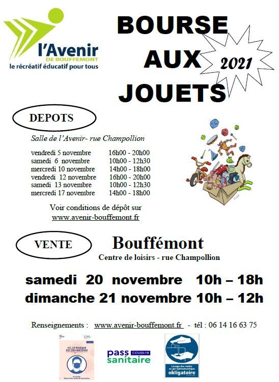 Bourse aux jouets à Bouffémont - novembre 2021