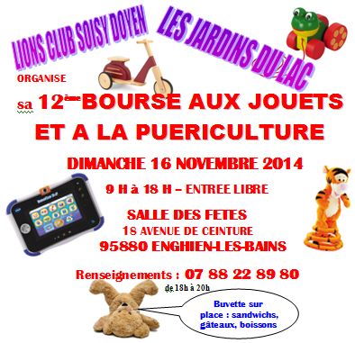 12e bourses aux jouets ENGHIEN 16 NOVEMBRE 2014