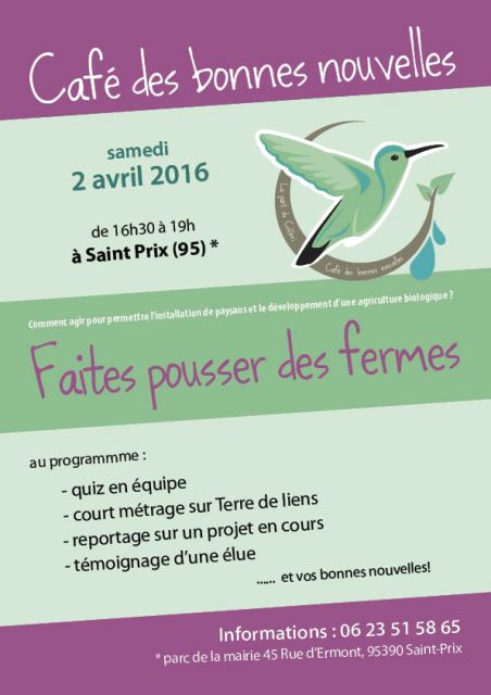CAFE DES BONNES NOUVELLES 2 AVRIL 2016