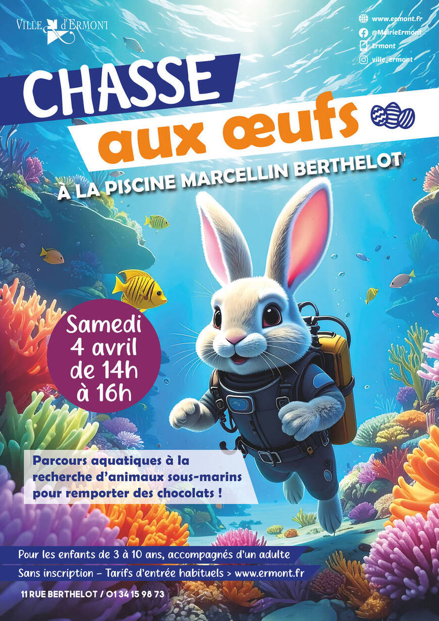 Chasse aux oeufs - Piscine Ermont - 4 avril 2026