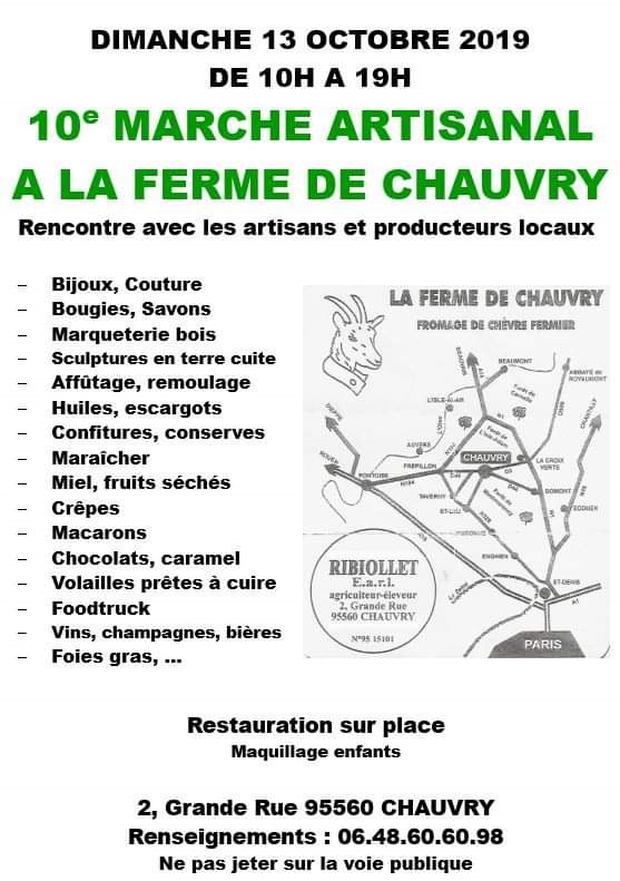 marché artisanal à la Ferme de Chauvry