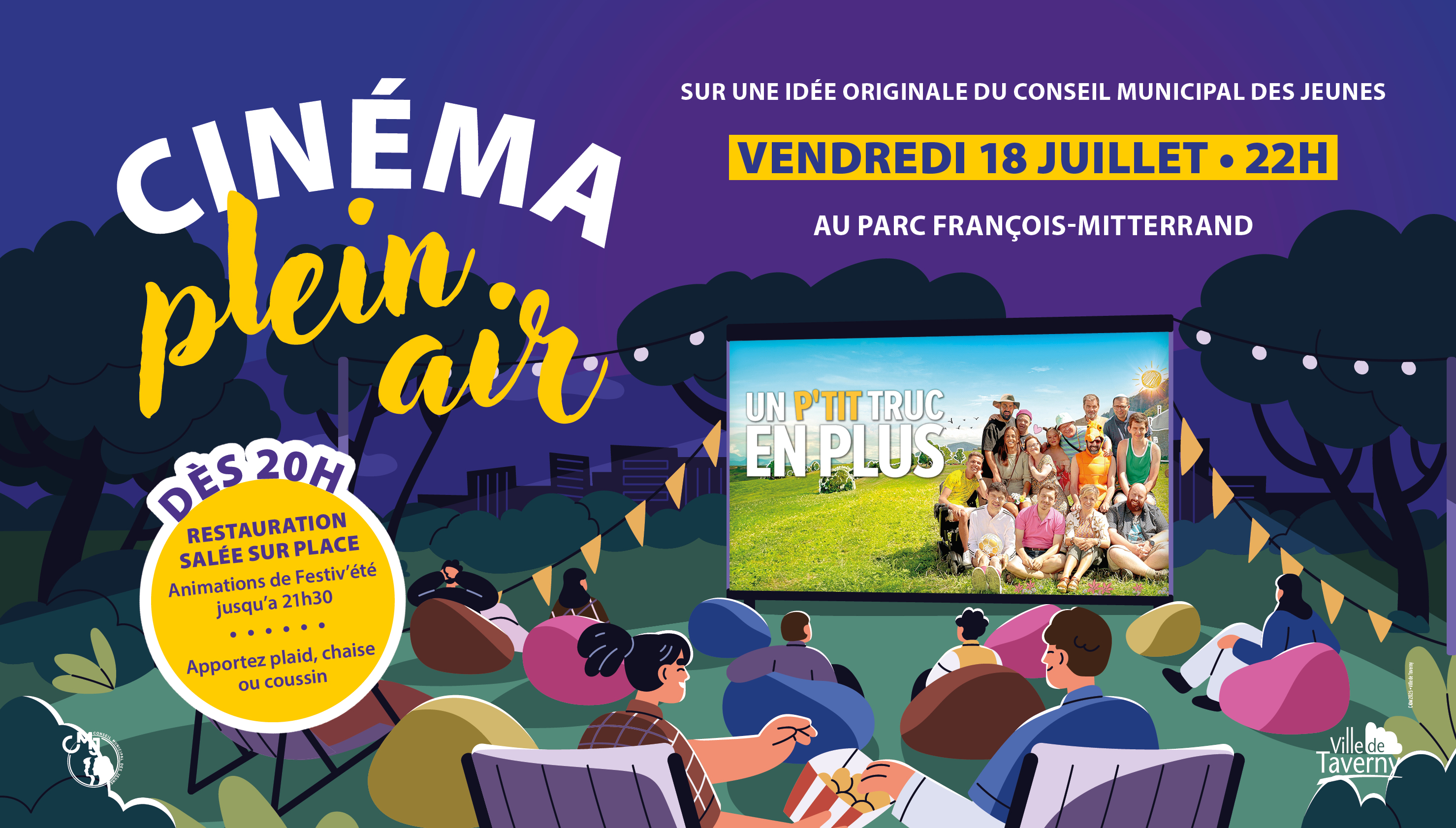 Cinéma plein air Taverny 18 juillet 2025 