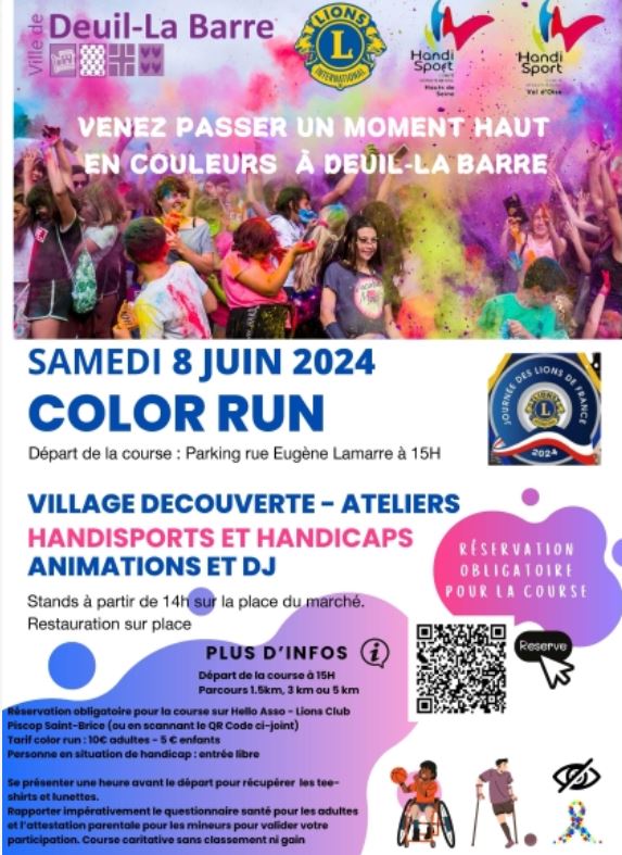 Color Run - Deuil-la-Barre le 8 juin 2024