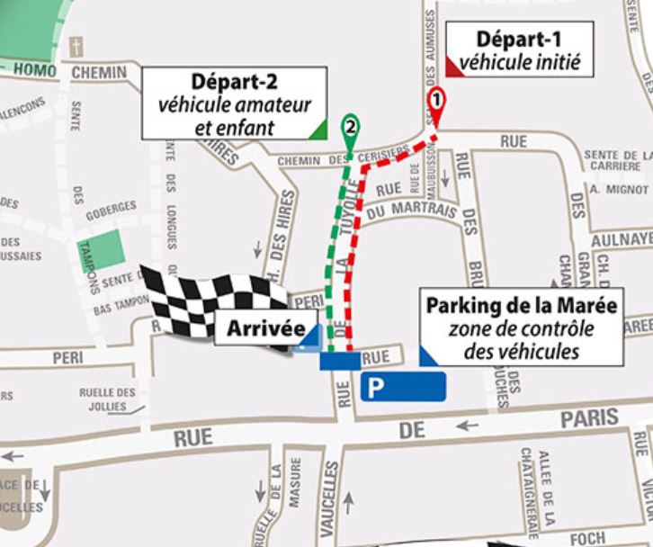 Plan de la course de caisses à savon - Taverny 2017