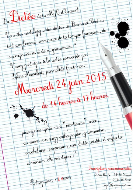 Dicteée de MJC ERMONT