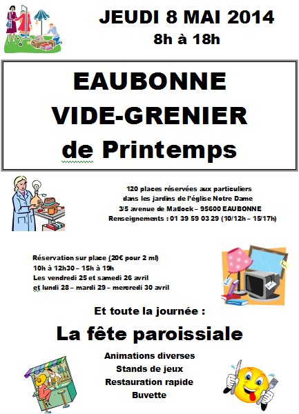 vide grenier de printemps à EAUBONNE