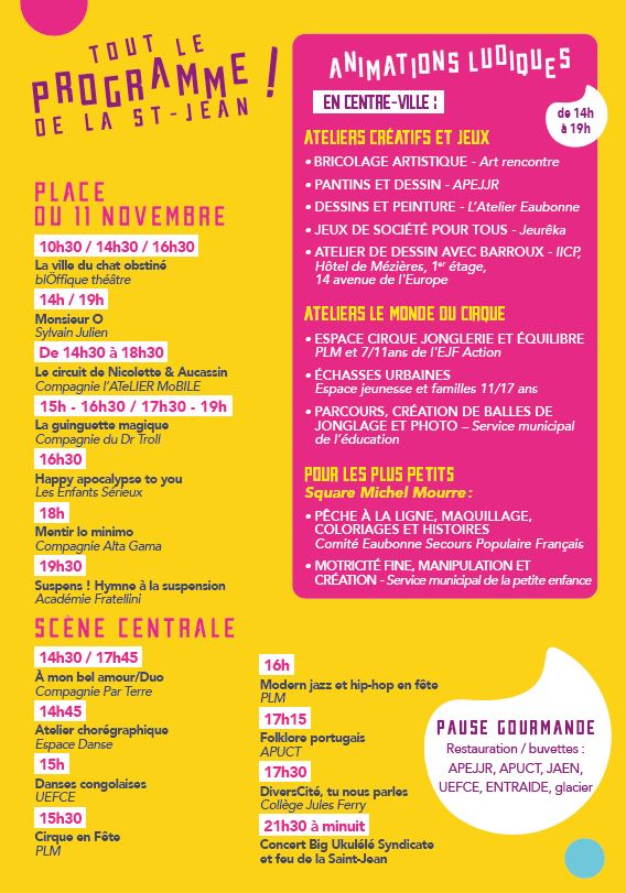 Eaubnne en fête - programme