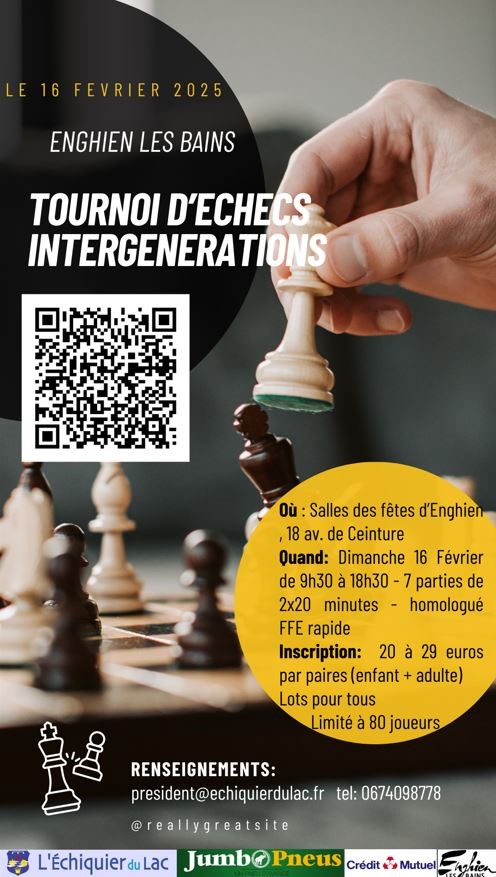 Tournoi d'échecs intergenerations - Enghien - 16 février 2025