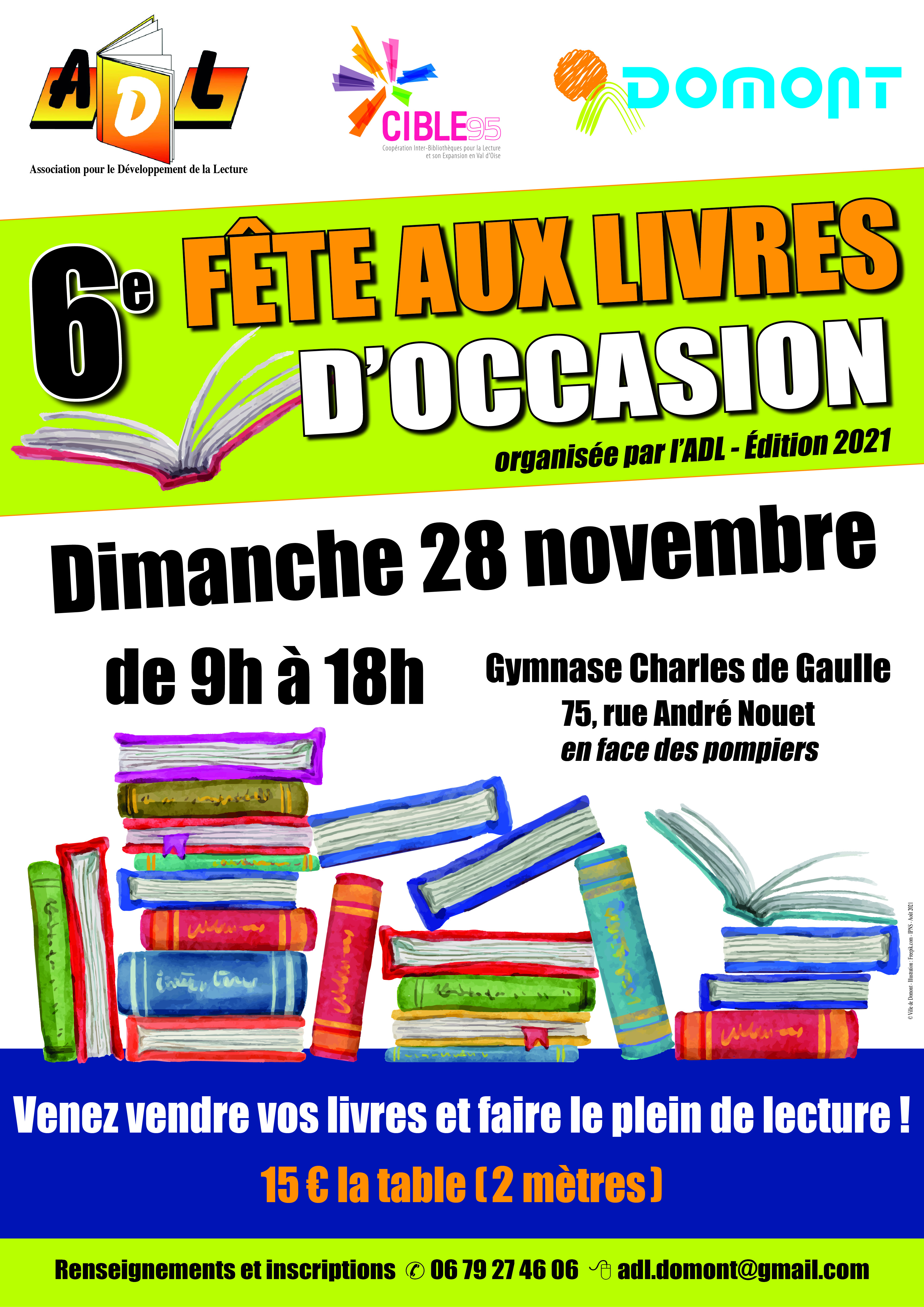 Fete aux livres Domont - 28 novembre 2021