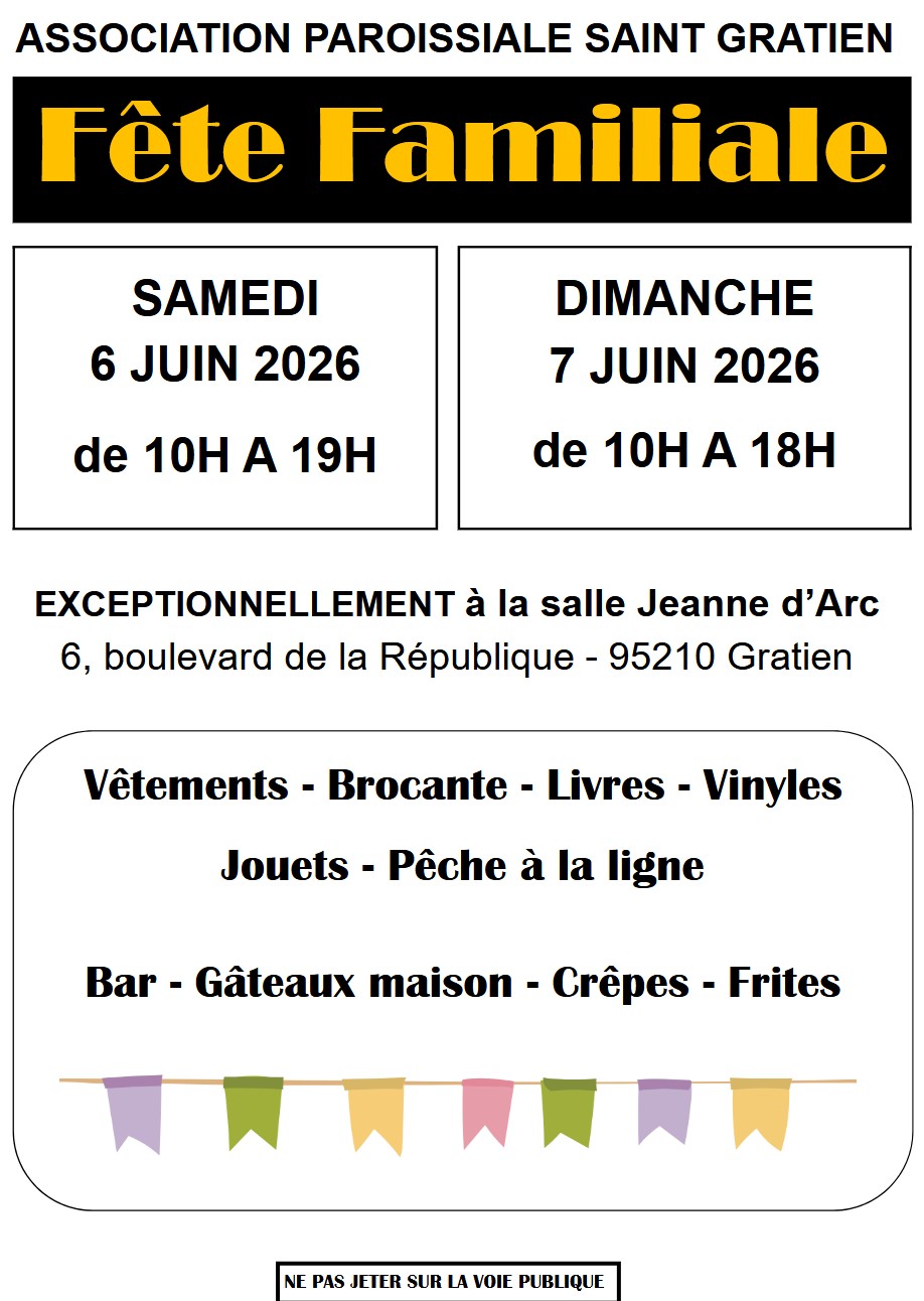 F&ecirc;te familiale Saint-Gratien - 6 et 7 juin 2026