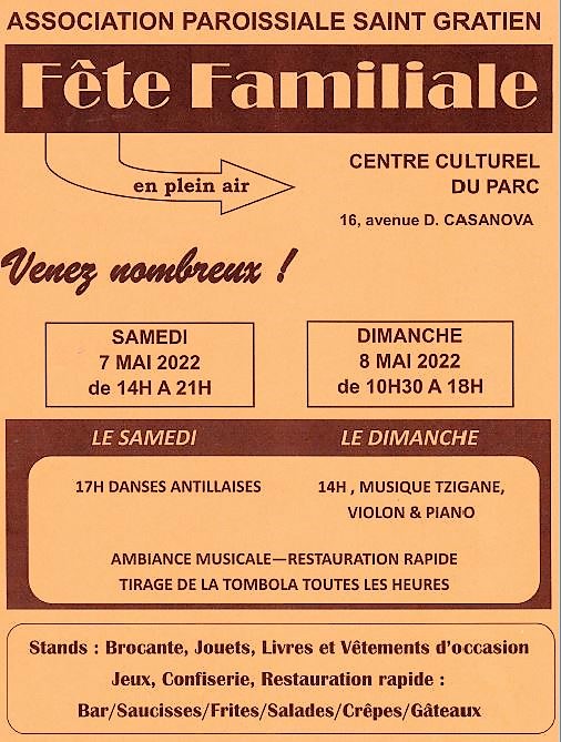 Fête familaile de Saint-Gratien - 7 et 8 mai 2022