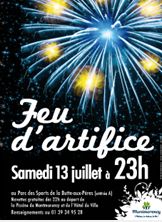 FEU ARTIFICE MONTMORENCY 13 JUILLET 2013