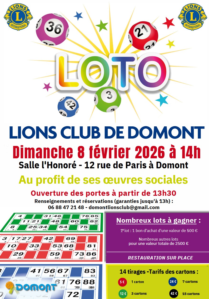 Loto Domont 8 f&eacute;vrier 2026