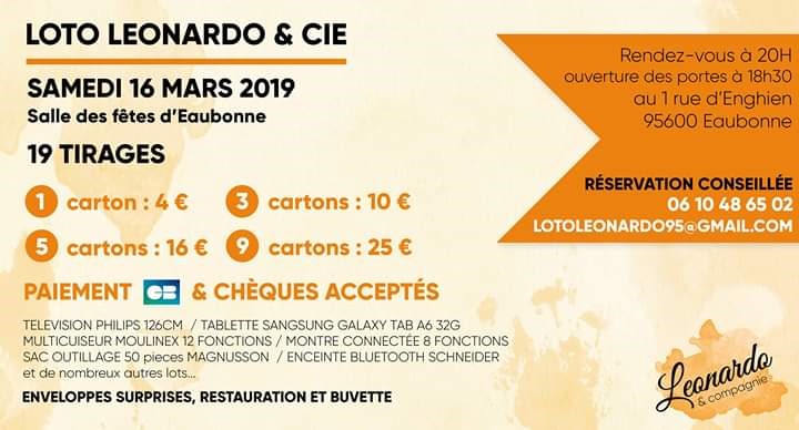 Loto de Léonard et Cie - 16 mars 2019 à Eaubonne