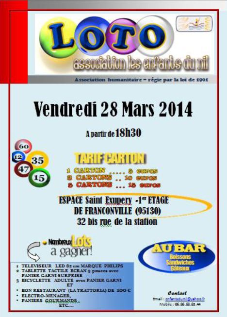 Loto des Enfants du Nil 2014 
