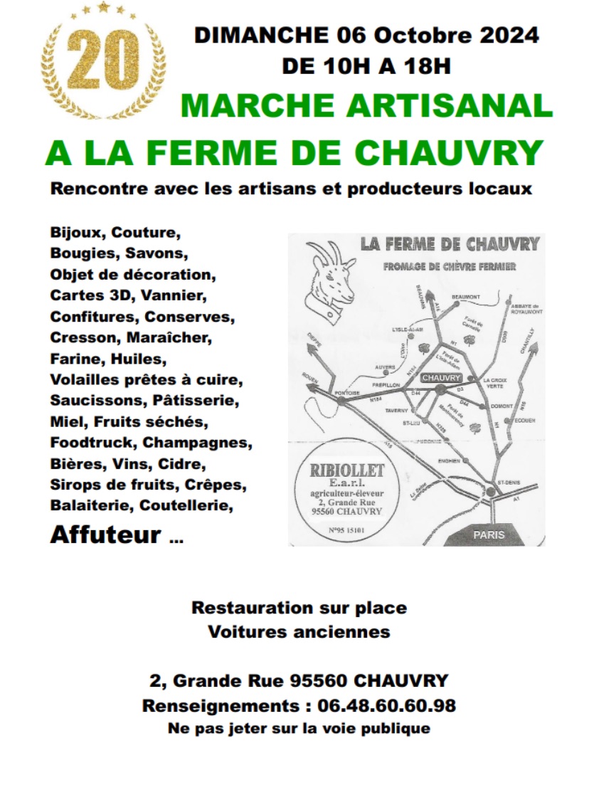 Marché artisanal Ferme de Chauvry 2024