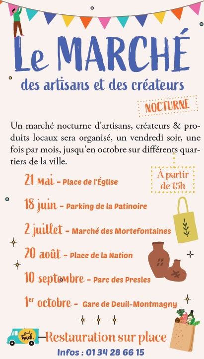 Marché des artisans et des cretauers à Deuil-la-Barre