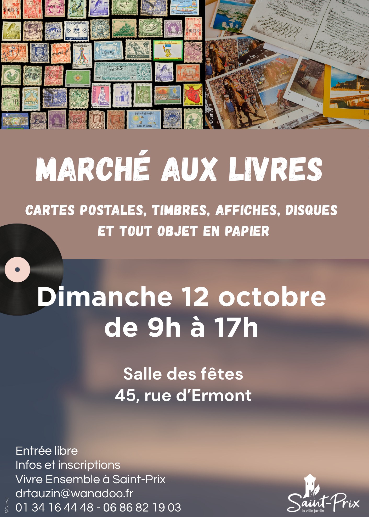 Marché aux livres Saint-Prix 12 octobre 2025