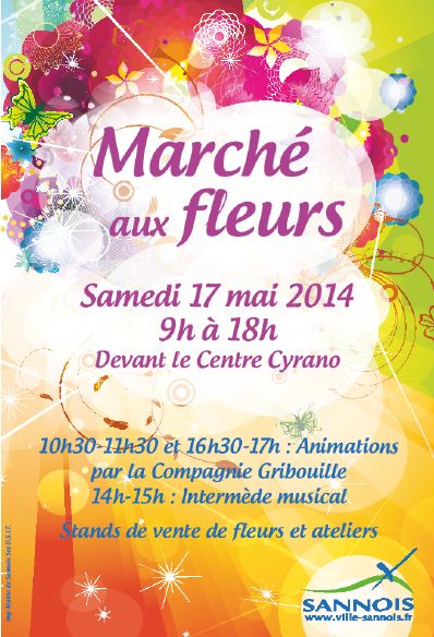 marché aux fleurs à SANNOIS le 17 mai 2014