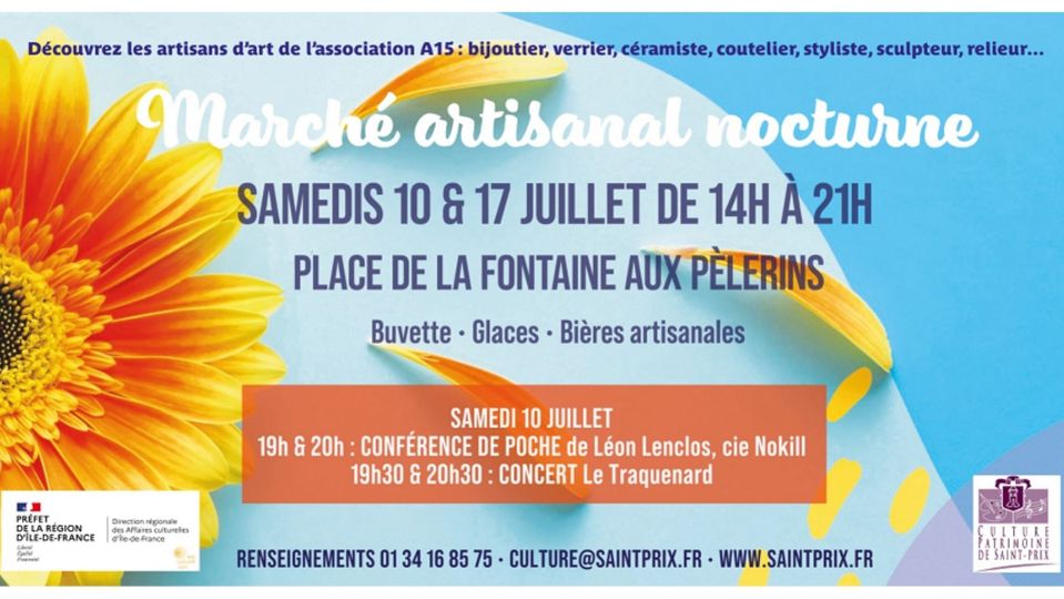 Marché artisanal Saint-Prix - juillet 2021
