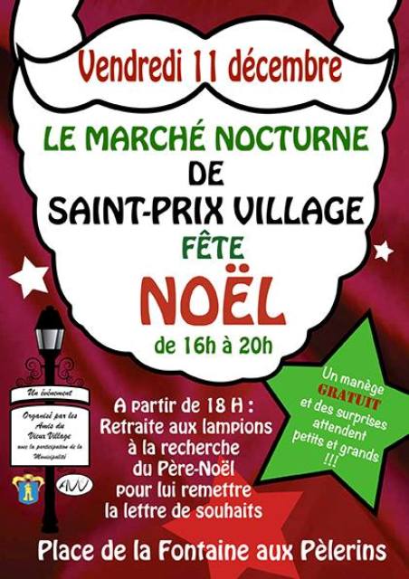 marché nocturne de saint prix le 11 décembre 2015