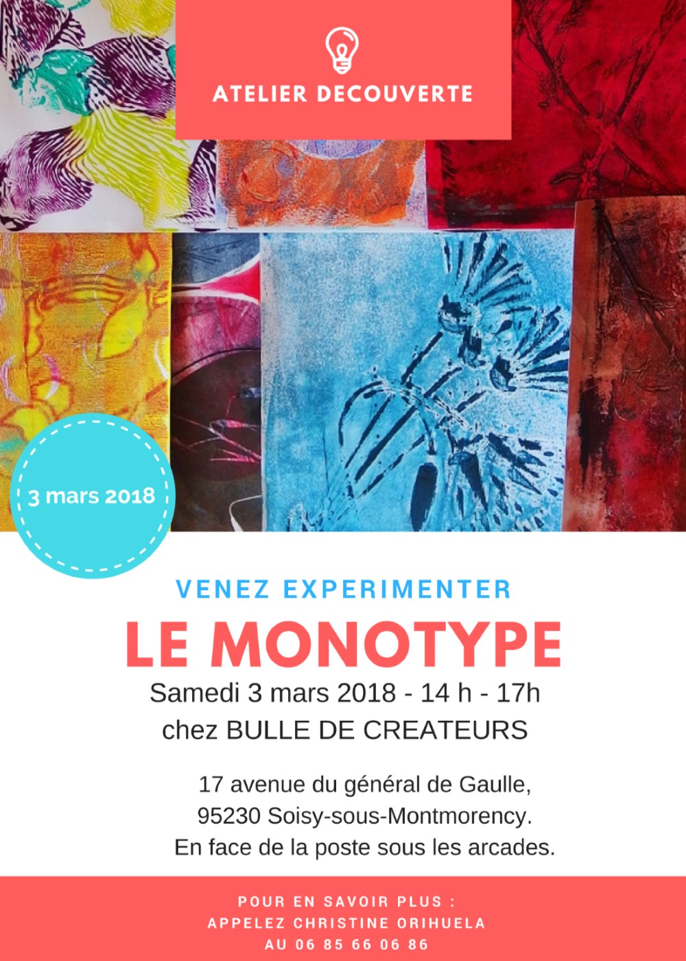 Ateleir découverte : LE MONOTYPE