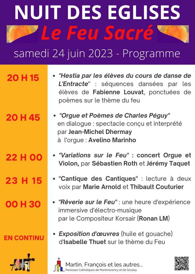 Nuit des églises 2023 - Montmorency - programme
